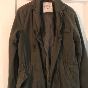 Dark green military jacket